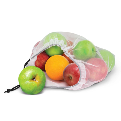 The Trends Collection Origin Produce Bag is a reusable, washable mesh produce bag.  Carry bag provided can be branded.  Great eco produce bags.