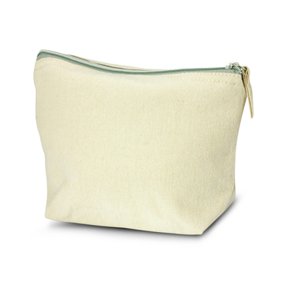 The Trends Collection Eve Cosmetic Bag is a medium cosmetic bag with zip closure.  Natural unbleached cotton.  Great branded beauty promo bags.