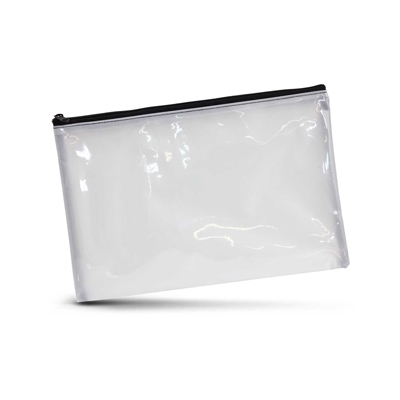 The Trends Collection Madonna Cosmetic Bag comes in 3 sizes. Medium cosmetic bag made in transparent plastic. Black zip closure. Full Colour branding.