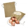 The Trends Collection Jute Produce Bag medium is a reusable jute bag with drawstring closure.  Natural.  Great branded natural fibre eco bags.