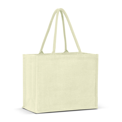 The Trends Collection Torino Jute Shopping Bag is an extra wide laminated jute tote bag.  3 colours available.  Great branded bags & promotional products.
