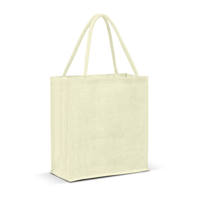 The Trends Collection Lanza Jute Tote Bag is a large laminated jute tote bag with padded cotton handles.  3 colours.  Great branded bags & promotional products.