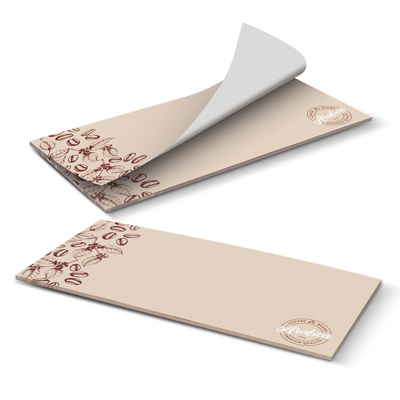 The Trends Collection DLE Horizontal Note Pad is padded on the long edge. 25 leaves. 70gsm. Great full colour printed note pads for promo and practical use.
