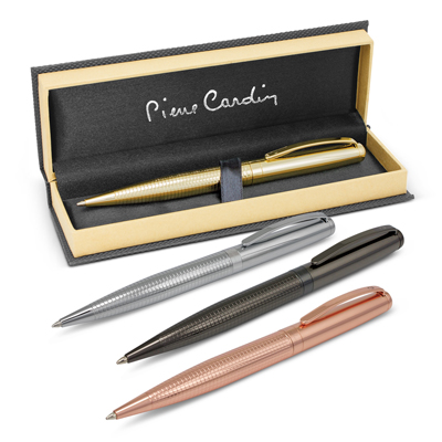The Trends Collection Pierre Cardin Lyon Pen is a sophisticated brass ball pen.  4 colours.  Engraved or printed.  Great branded custom corporate pens.