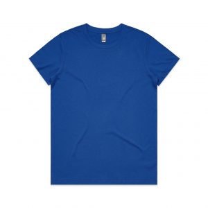 The AS Colour Maple Tee is a regular fit, crew neck, mid weight women's tee. 30 colours. 100% cotton. XS - 2XL. Great women's cotton tees.