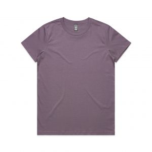 The AS Colour Maple Tee is a regular fit, crew neck, mid weight women's tee. 30 colours. 100% cotton. XS - 2XL. Great women's cotton tees.