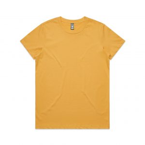 The AS Colour Maple Tee is a regular fit, crew neck, mid weight women's tee. 30 colours. 100% cotton. XS - 2XL. Great women's cotton tees.
