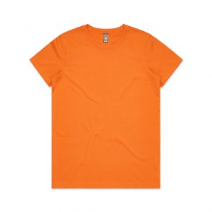 The AS Colour Maple Tee is a regular fit, crew neck, mid weight women's tee. 30 colours. 100% cotton. XS - 2XL. Great women's cotton tees.