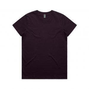 The AS Colour Maple Tee is a regular fit, crew neck, mid weight women's tee. 30 colours. 100% cotton. XS - 2XL. Great women's cotton tees.