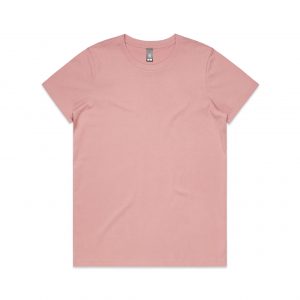The AS Colour Maple Tee is a regular fit, crew neck, mid weight women's tee. 30 colours. 100% cotton. XS - 2XL. Great women's cotton tees.