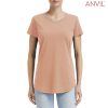 790L Anvil Womens Black Tee – Dusty Rose
