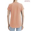 790L Anvil Womens Black Tee – Dusty Rose