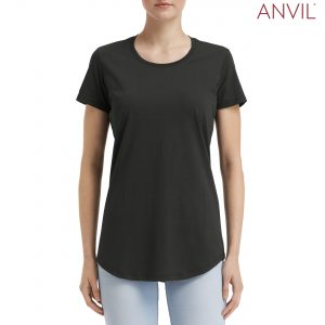 The Anvil Womens Black Tee is a 183gm unisex cotton tee. Available in 10 colours and in sizes XS - 2XL. Can be branded. Great option for branded tees.
