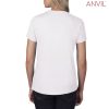 790L Anvil Womens Black Tee – White