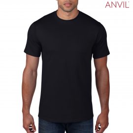 The Anvil Adult Black Tee is a 183gm unisex cotton tee.  Available in 15 colours and in sizes XS - 3XL.  Can be branded.  Great option for branded tees.