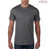 790 Anvil Adult Black Tee – Heather Dark Grey
