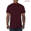 790 Anvil Adult Black Tee – Maroon
