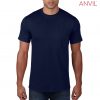 790 Anvil Adult Black Tee – Navy