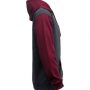 cph Cloke Contrast Pullover Hoodie Charcoal/Maroon – Promotrenz