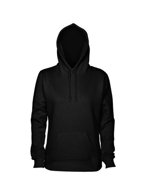 The Cloke Womens 300 Pullover Hoodie is a 280GSM poly/cotton pullover hoodie. Available in 6 colours. Sizes 8 - 18. Great branded womens hoodies.