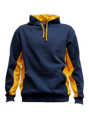 The Aurora Sports Matchpace Hoodie is a 280gsm poly/cotton pullover hoodie.  Two Toned.  Available in 9 colour combinations.  Sizes XS - 5XL.  Great branded sports hoodie.