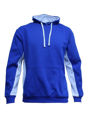 The Aurora Sports Matchpace Hoodie is a 280gsm poly/cotton pullover hoodie.  Two Toned.  Available in 9 colour combinations.  Sizes XS - 5XL.  Great branded sports hoodie.