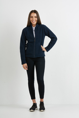 The Aurora Womens Microfleece Jacket is a warm & cosy micro fleece jacket.  Feminine Cut, Classic Fit.  340gsm.  Available in Black, Navy.  Great branded apparel.