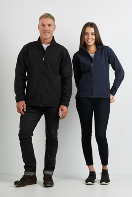 The Aurora Mens 3K Softshell Jacket is 3000mm water resistant, breathable & wind stopping.  Available in Black & Navy.  Can be branded.