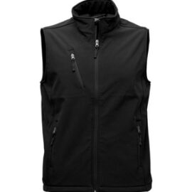 The Aurora PRO2 Softshell Vest is a bonded 3 layer softshell vest.  High water resistance and breathability.  In Black.  Up to 5xl.  Great softshell vests.