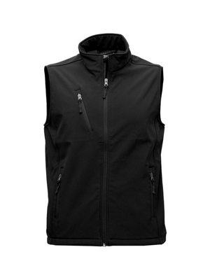 The Aurora PRO2 Softshell Vest is a bonded 3 layer softshell vest.  High water resistance and breathability.  In Black.  Up to 5xl.  Great softshell vests.
