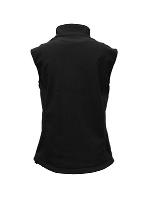 The Aurora Womens PRO2 Softshell Vest is a bonded 3 layer softshell vest. High water resistance and breathability. In Black. Up to size 18. Great softshell vests.