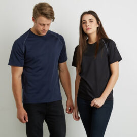 The Aurora Sports Mens XT Performance Tee is a v-neck, polyester performance tee.  Quick dry.  9 colours.  S - 5XL.  Great performance sports wear.