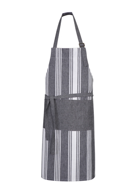 BA75 Biz Collection Salt Bib Apron - Promotrenz The Biz Collection Salt Bib Apron is a 100% Cotton, textured 240gsm Apron. Charcoal/White. Great branded aprons for hospitality businesses.