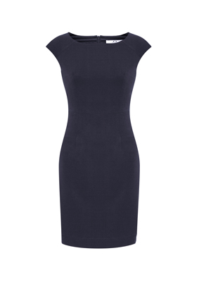 BS730L_Navy_Front The Biz Collection Ladies Audrey Dress is a machine washable, classic style, comfortable dress. Available in Black and Navy. Sizes 4 - 20.