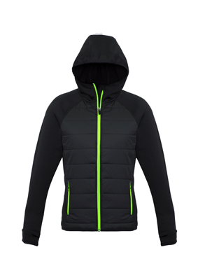 The Biz Collection Stealth Womens Hoodie Jacket is a warm hoodie jacket.  Available in 5 colour options.  XS - 2XL.  Great branded insulated hoodie jackets.