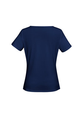 The Biz Collection Ladies Ava Drape Knit Top is a 95% polyester, short sleeve top with draped neckline. Available in 8 colours. Sizes in 6 - 26.