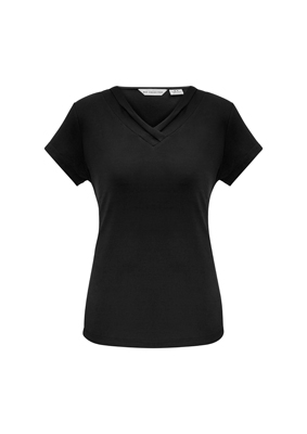 The Biz Collection Ladies Lana Short Sleeve Top is a 95% polyester, v-neck, short sleeve ladies t-shirt. Available in 6 colours. Sizes 6 - 26.