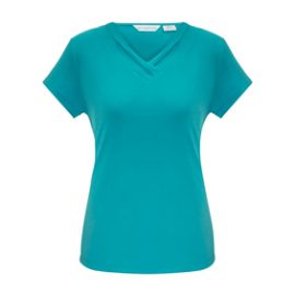 The Biz Collection Ladies Lana Short Sleeve Top is a 95% polyester, v-neck, short sleeve ladies t-shirt. Available in 6 colours. Sizes 6 - 26.