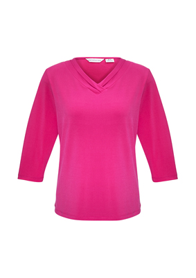 The Biz Collection Ladies Lana 3/4 Sleeve Top is a 95% polyester, v-neck, 3/4 sleeve ladies t-shirt. Available in 6 colours. Sizes 6 - 26.