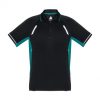 P700MS Biz Collection Mens Renegade Polo Black/Teal – Promotrenz