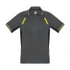 P700MS Biz Collection Mens Razor Polo Grey/Black/Fluoro Yellow – Promotrenz