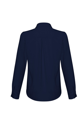 The Biz Collection Madison Long Sleeve Blouse is a mechanical stretch polyester blouse.  5 colours.  6 - 26.  Great long sleeve work blouses.