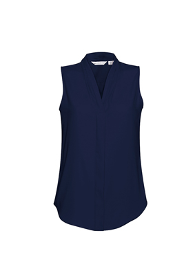The Biz Collection Madison Sleeveless Blouse is a mechanical stretch polyester blouse. 5 colours. 6 - 26. Great sleeveless blouses from Biz Collection