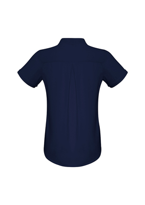 The Biz Collection Madison Short Sleeve Blouse is a mechanical stretch polyester blouse.  5 colours.  6 - 26.  Great short sleeve blouses from Biz Collection