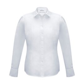 The Biz Collection Ladies Euro Long Sleeve Shirt is an easy care 65% polyester, 35% cotton shirt.  3 colours.  6 - 26.  Great branded long sleeve work shirts.