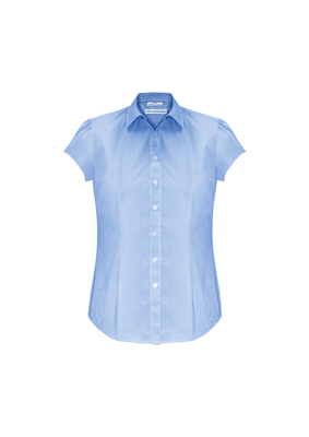 The Biz Collection Ladies Euro Short Sleeve Shirt is an easy care 65% polyester, 35% cotton shirt.  3 colours.  6 - 26.  Great branded short sleeve work shirts.