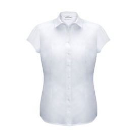 The Biz Collection Ladies Euro Short Sleeve Shirt is an easy care 65% polyester, 35% cotton shirt.  3 colours.  6 - 26.  Great branded short sleeve work shirts.