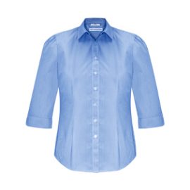 The Biz Collection Ladies Euro 3/4 Sleeve Shirt is an easy care 65% polyester, 35% cotton shirt.  3 colours.  6 - 26.  Great branded short sleeve work shirts.