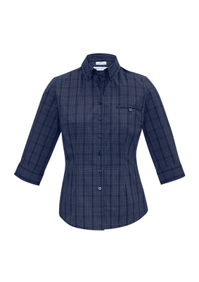 S820LT Biz Collection Ladies Harper 3/4 Sleeve Shirt - Ink/Silver The Biz Collection Ladies Harper 3/4 Sleeve Shirt is a 65% polyester shirt. Prince of Wales check fabric. 2 colours. 6 - 24. Great business shirts.