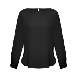 The Biz Collection Madison Boatneck Blouse is a mechanical stretch polyester blouse.  5 colours.  6 - 26.  Great boatneck blouses from Biz Collection